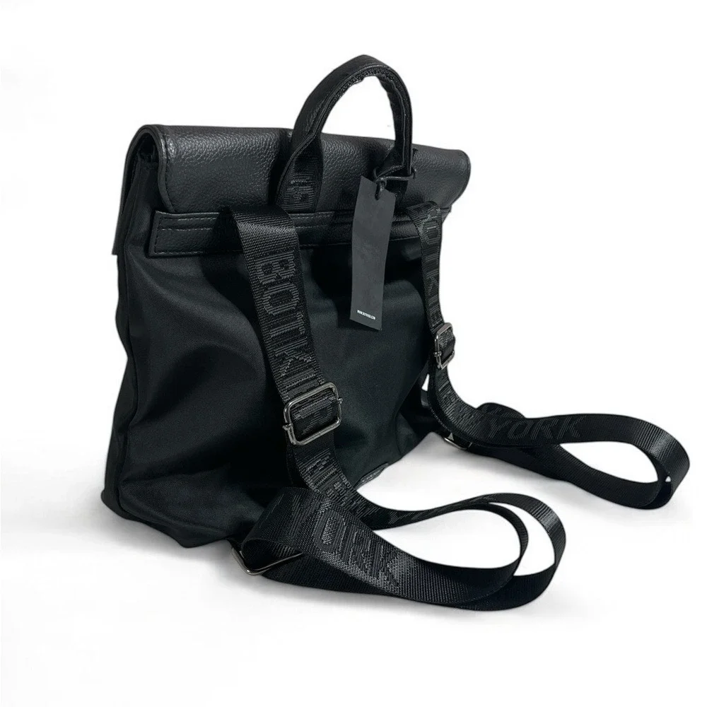 Botkier | Sleek Black‎ Mini Backpack Adjustable Branded Straps Tassel Pockets